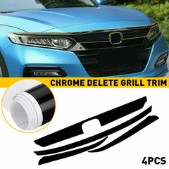 For Honda Accord 2018-2020 Front Grille Chrome Delete Blackout Precut Vin E