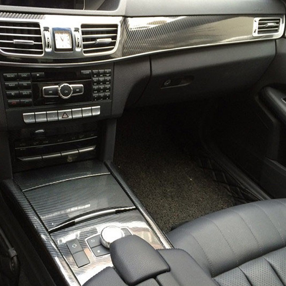 For Benz E Class W212 2014-2015 5D Carbon Fiber Pattern Interior DIY Trim Decals