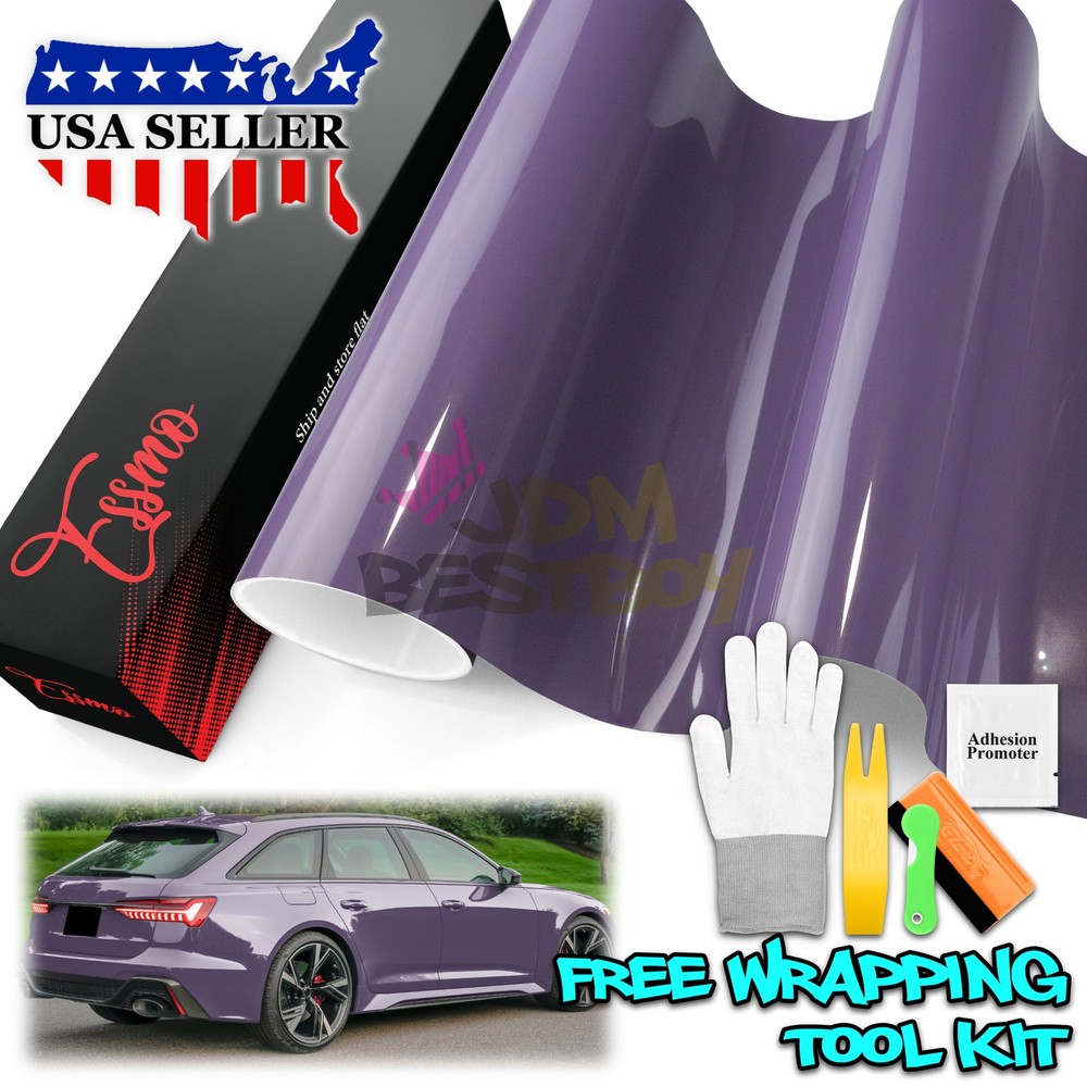 ESSMO PET Super Gloss Negroni Purple Vehicle Vinyl Wrap Decal Sheet Like Paint