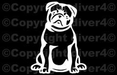 Sitting Pug with Tilted Head Car Van Window Decal Bumper Sticker US Seller