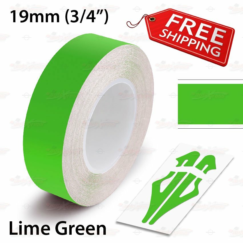LIME GREEN 19mm 3/4″ Roll PIN STRIPE Car Striping Line TAPE Decal Vinyl Sticker