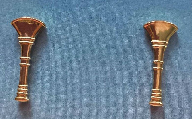 Firefighter 1 Bugle collar brass gold