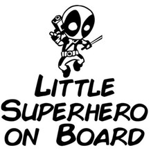 Vinyl Decal Car Truck Sticker Baby On Board – Little Superhero On Board Deadpool