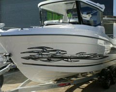 3D Tribal wrap, Tribal Boat vinyl, Tribal Watercraft 3D graphics full color