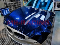ESSMO PET Marble Forged Gloss Carbon Fiber Royal Blue Vehicle Vinyl Wrap Decal