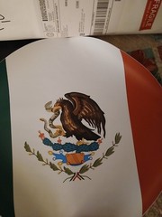 MEXICO CIRCULAR FLAG MAP DECAL STICKER LAPTOP CAR LAMINATED FREE GIFT