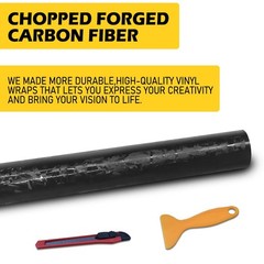 Gloss Forged Carbon Fiber CF Black Silver Gold Red Vinyl Car Wrap Sticker Decal