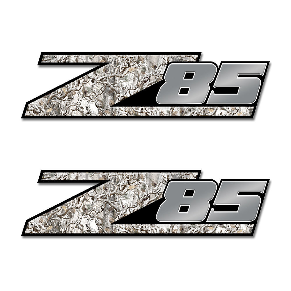 Z85 Snow Buck Skull Camo Graphic Decals Truck Bed bedside Winter Camouflage A07