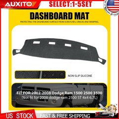 Dash Cover Mat for 2002 2003 2004 2005 2006 07 08 Dodge Ram 1500 2500 3500 1-5X