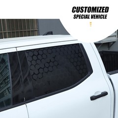 Honeycomb Rear Side Door Window Vinyls Decal Fits Toyota Tundra 2022-2026