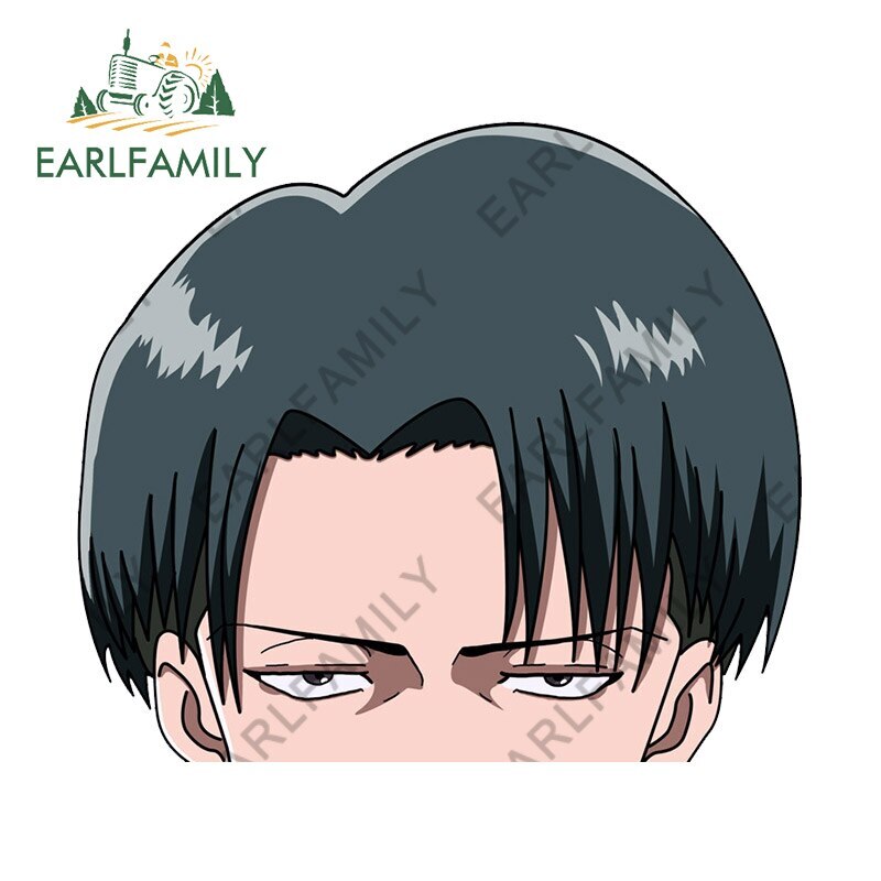 EARLFAMILY 5.1″ Attack on Titan Levi Ackerman Peeker Car Stickers Windows decore