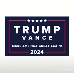 3×5 Inch Rectangle President Donald Trump JDVance Make America 2024 Sticker MAGA