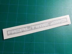 Realtime AWD Rear Window Sticker for Honda Element, CRV – 6.25 Inches Real Time