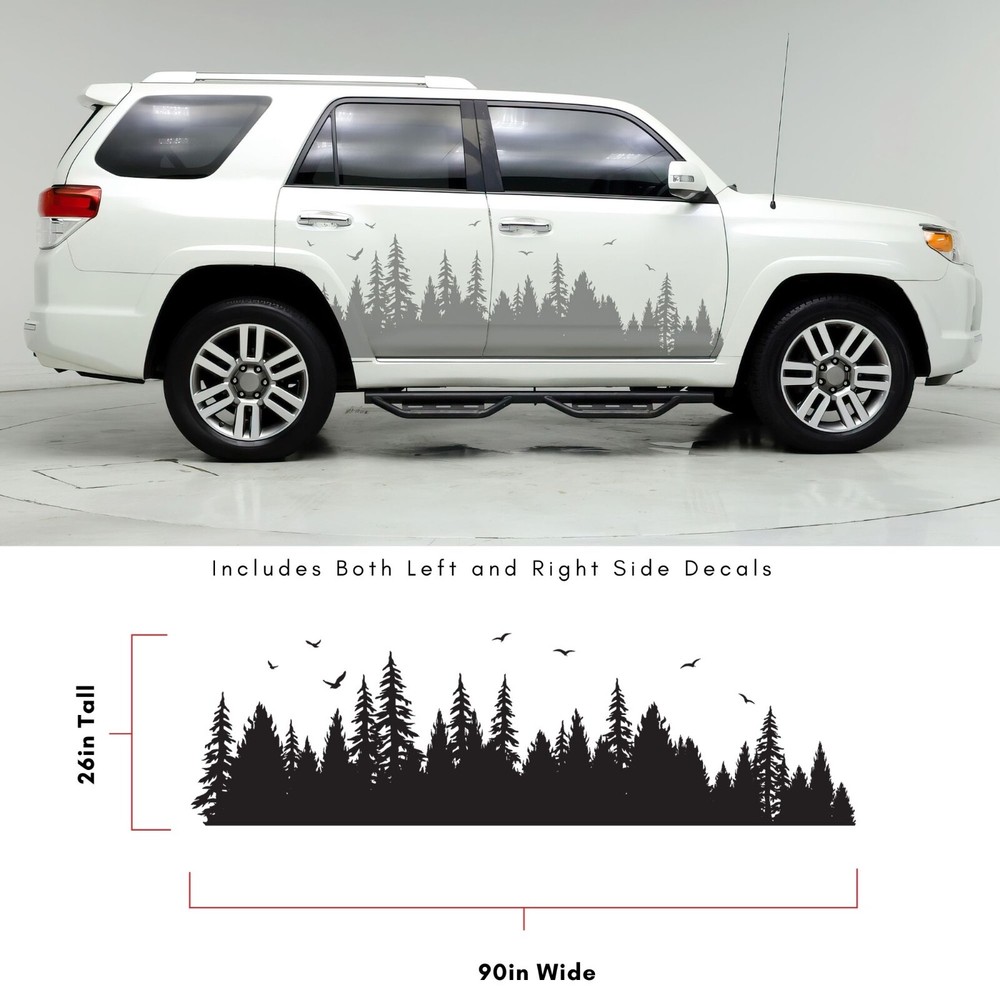 Overland Forest Woodland Off Road Truck Decal for 4Runner. Universal Fit.