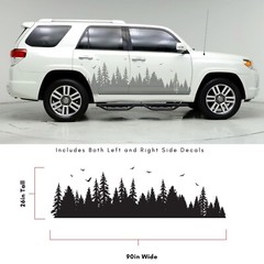 Overland Forest Woodland Off Road Truck Decal for 4Runner. Universal Fit.