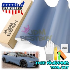 Premium Ultra Matte Flat Porcelain Blue Car Vinyl Wrap Sticker Decal Sheet Film