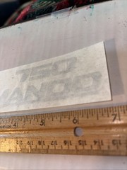 750 Commando Vinyl Transfer Sticker Decal 7” Silver