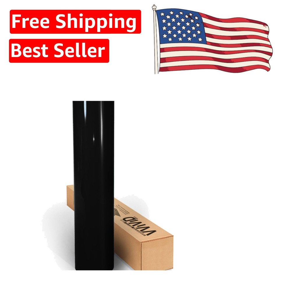 High-Quality Paint-Like Black Vinyl Wrap 1.5ft x 5ft – For Car, Motorcycle, Boat