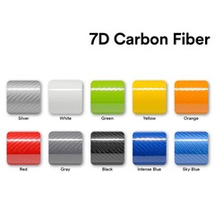 *7D Premium High Gloss Carbon Fiber Vinyl Wrap Bubble Free Air Release Decal 6D