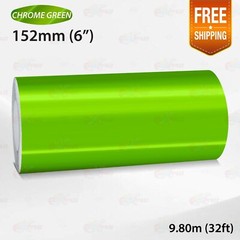 CHROME GREEN 6″ 152mm PIN STRIPE Car Model Streamline TAPE Decal Vinyl Sticker