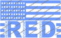 R.E.D.,Remember Everyone Deployed,Support Our Troops,Flag,Stickers,Vinyl Decal