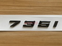 Gloss Black 3D ABS Letters Trunk 735i Emblem Rear Badge for BMW 2017-2022 735i