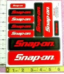 NEW Genuine Snap-on Tools Logo Decal Sticker Sheet with 10 Various Size Stickers