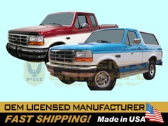 compatible with,1992-1998 Ford F250 F350 Super Duty Truck/Bronco Upr&Lwr Stripes