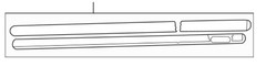 OEM Toyota 00211-4R970-AR PARTIAL Cladding Stripe Kit 1997-99 RAV4 RR Door