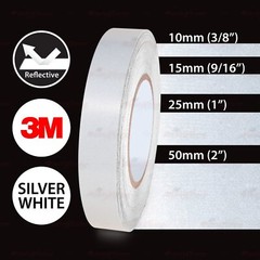 3M SILVER WHITE REFLECTIVE Conspicuity Auto PinStripe Vinyl Decal Tape Sticker