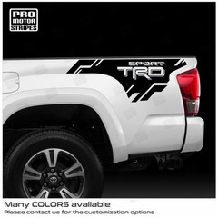Toyota Tacoma 2016-2023 Bed Side TRD Sport Style Graphic Decals(Choose Color)