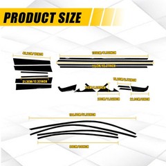 2Set Chrome Delete Window Trim Stickers Fit Honda Accord Sedan 2008-2012 Black