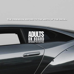 Adults On Board Vinyl Decal Sticker – Design for Cars, Bumpers, Windows, JDM