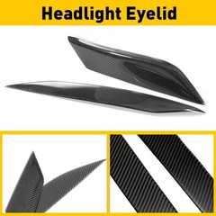 2/4x 2003-2009 Fits 350Z Headlight NISSAN Eyelids Cover Trim Eyebrow Carbon Fibe