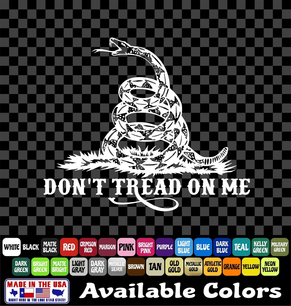 Don’t Tread Decal Gadsden Flag Rattlesnake 2A Rights 2nd Amendment Vinyl