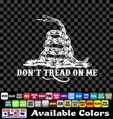 Don’t Tread Decal Gadsden Flag Rattlesnake 2A Rights 2nd Amendment Vinyl