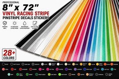 Oracal 631 or 651, High-Performance Vinyl Racing Stripe Decal 8″ X 72″
