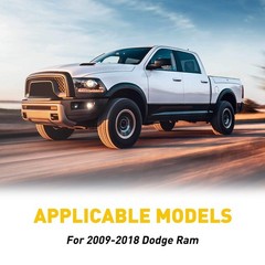 Door Piano Black Pillar Posts for Dodge Ram 09-18 Crew/Quad/Extended EXT Tr A