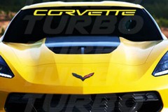 Chevy Corvette Windshield Vinyl Decal Sticker YELLOW Window
