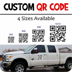 2 Pcs – Custom QR code – white background – LAMINATED