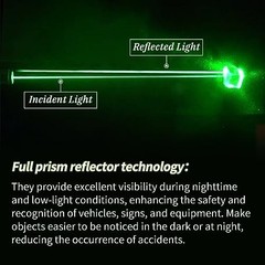 Reflective Safety Stickers – 20 Pcs Fluorescent Yellow-Green Waterproof Tape for
