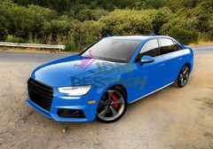 ESSMO PET Super Gloss Sapphire Blue Vehicle Vinyl Wrap Decal Sheet Like Paint