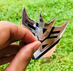 (2 PACK) ALUMINUM Transformers Autobots Decepticon Car Sticker Decal Emblem