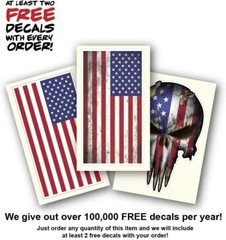 Camouflage Military Army Skull Thin Green Line Decal Sticker 3M Sticker