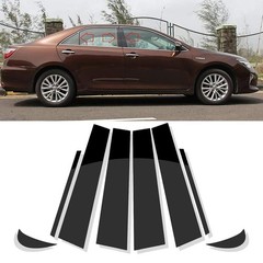 8-80X Fit Toyota Camry 2018-2021 Gloss Black Window Door Pillar Posts Decor Trim