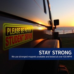 6 Pcs Student Driver Magnet Car Signs Please Be Patient Car Bumper Sticker Decal