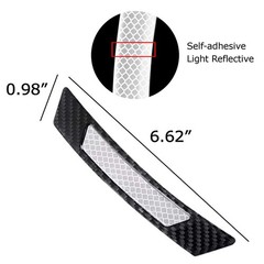 Universal White Reflective Side Marker Sticker w/Outer Black For Wheel Well Arch