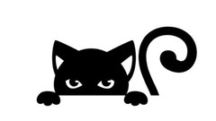 Peeking Animals – Cat Kitty Kitten Die cut Decal Vinyl Sticker Free Shipping