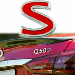 New Metal IPL 3.7 S Emblem Badge Decal Grille Trunk Logo Sticker for Q50 Q50L