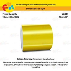 CHROME GOLD 3″ PIN STRIPE Car Model Motorcycle Decal TAPE Vinyl Sticker 76mm